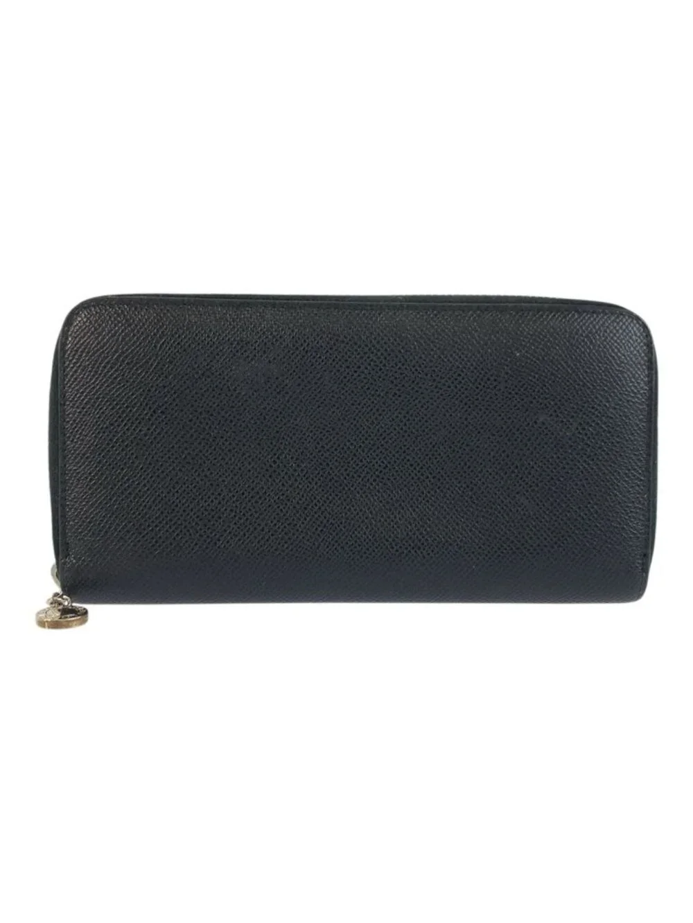 Bvlgari Black Silver Leather Wallet
